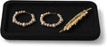 Microfiber Jewelry Display Flat Tray for Rings Earrings Necklace Bracelet, Jewelry Photograph Display Catchall Organizer Tray Dish(S,Black)