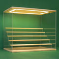 NONEMEY Clear Acrylic Display Case Stand with LED Light 2/3/4/5/6 Tier Storage Box Showcase Dustproof Organizer Box for Collectibles (6 Tiers 19.6 * 12.5 * 16.5inch)
