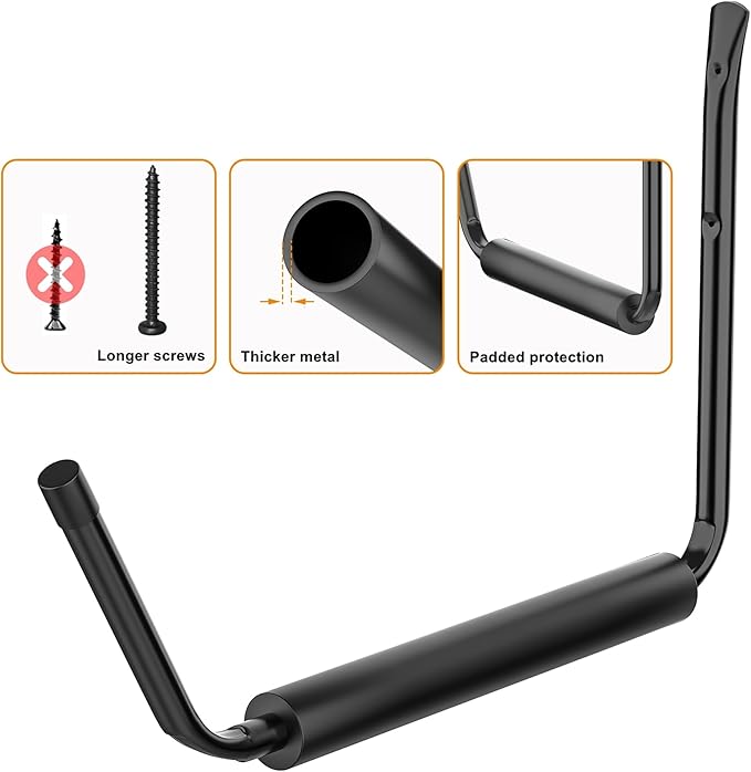 TORACK Kayak Storage Rack, Kayak Wall Mount for Garage Indoor/Outdoor Lightweight Kayaks Holders for Surfboards, Skis, Snowboards, Paddle Boards Holds Up to 50 lbs(Pack of 6)