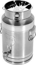 Milk Can Barrel Stainless Steel Beverage Drink Dispenser Large Capacity Storage Bucket Container with Faucet and Handles for Milk Coffee Wine Oil Rice Cereals Water (20L/5.28Gal)