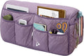 Armchair Caddy, Sofa Armrest Organizer, Non Slip Recliner Organizer, Remote Control Holder for Recliners, Recliner Arm Caddy with 14 Pockets Storage for TV Remote, Phone, Magazine (Purple)