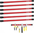 6 Pieces 24" Magnetic Tool Holder Strip, Red Magnet Bar, Metal Tool Organizer Rack for Garage Organization, Easy To Install in Workshop, Mounting Screws Included