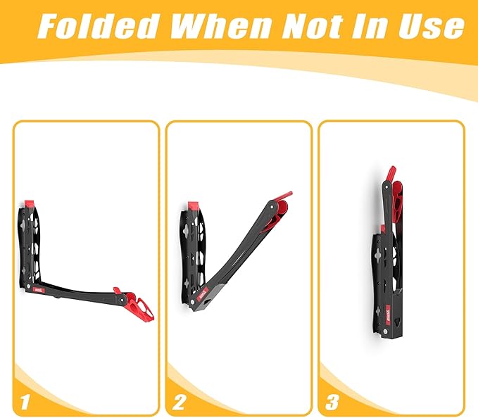 TORACK BIKEPAL No Lift Swivel Bike Rack, Space Saving Vertical Wall Mount Bike Holder for Garage Storage (1 Pack)