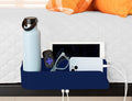 Squirrel-Bedside Perch, Floating Organizer with USB-C & A Charging Ports, Sturdy, Easy to assemble, Bedside Caddy, Christmas Gifting for teens, Gifts for college freshman, Dorm room gifts, Blue