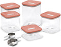 Caraway 14-Piece Glass Airtight Food Storage Containers with Lids – Non-Toxic, BPA-Free Kitchen Storage Containers – Stackable, Space-Saving Airtight Containers for Dry Goods and More - Perracotta