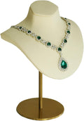 Necklace Display Stand For Selling Velvet Chain Jewelry Bust Holder Organizer With Stainless Steel Stand Jewelry Display