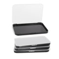 Magnetic Makeup Palette with Frosted Clear Top, 3Pack Empty Eyeshadow Dispensing Storage Box with 60Pcs Adhesive Metal Stickers for DIY Cosmetics Blush Powder-6.69"X4.41"Palette