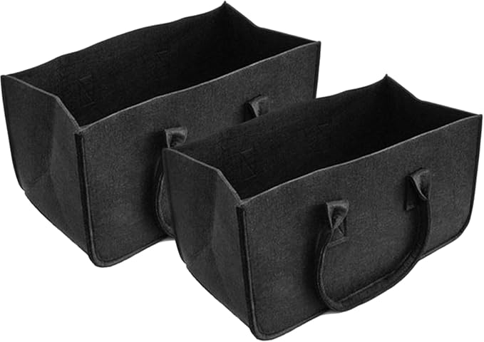 Felt Storage Bins 2Pcs 20x10x10 Inch Large Capacity Felt Basket with Handle Multi-Purpose Bag for Grocery, Shopping Bag