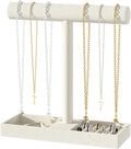 Bracelet and Necklace Holder,Velvet Jewelry Necklace Display Organizer Stand,bracelet Holder for Selling,Bracelet and Necklace Storage Tree (Style 1（Beige）)