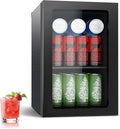 Compact 24 Can/0.9 Cu.Ft Mini Fridge For Soda, Drink,Beer Or Wine, Portable Quiet Small Beverage Refrigerator Cooler With Removable Shelves&Manual Temperature Control For Office, Dorm, Bar