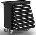 7-Drawer Tool Chest,Rolling Tool Cart with Wheels,High Capacity Tool Cabinet with Locking System for Garage, Warehouse, Workshop-Black