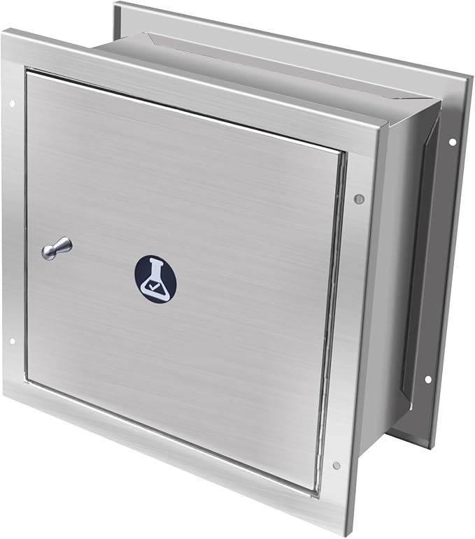 Pass Through Specimen Cabinet Stainless Steel Specimen Box with Pass Tray and Dual Sided Access Window Doors