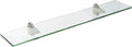 Spancraft Glass F-10x36-Brushed Steel Falcon Glass Shelf, Brushed Steel, 10" x 36"