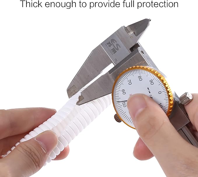Alex Tech 50ft - 1/2 inch Split Wire Loom Tubing - White