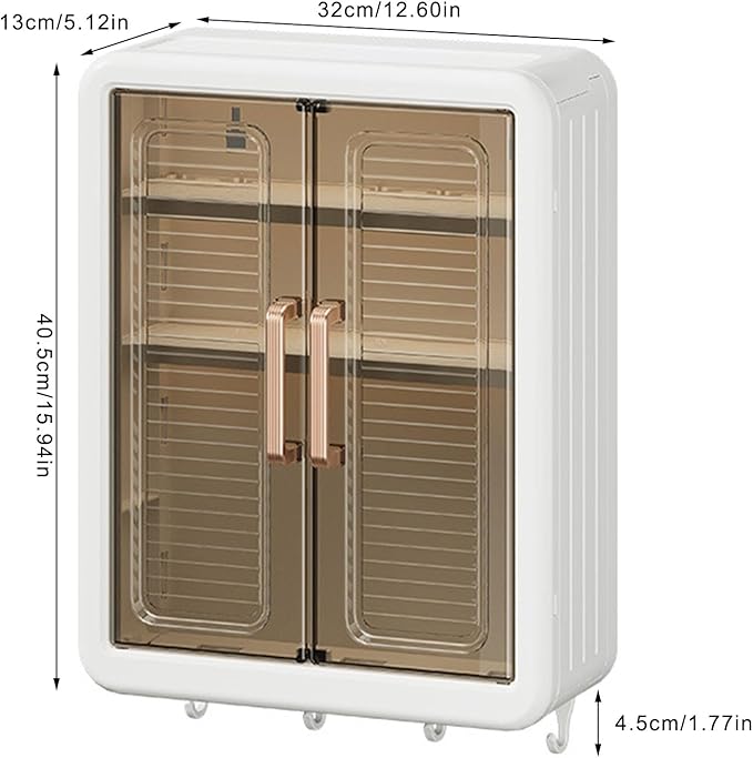 Without Drilling Wall Mounted Makeup Organizers Large Capacity Bathroom Storage Shelf for Cosmetics Skin Care Product