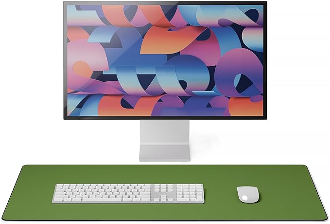 Jotsome Leather Desk Pad Mat, Non-Slip Desk Blotter Pad - Desk Protector for Office, Home, Laptop, and Desktop, Gift for The Holidays or Christmas (Forest Green, 34" x 17")