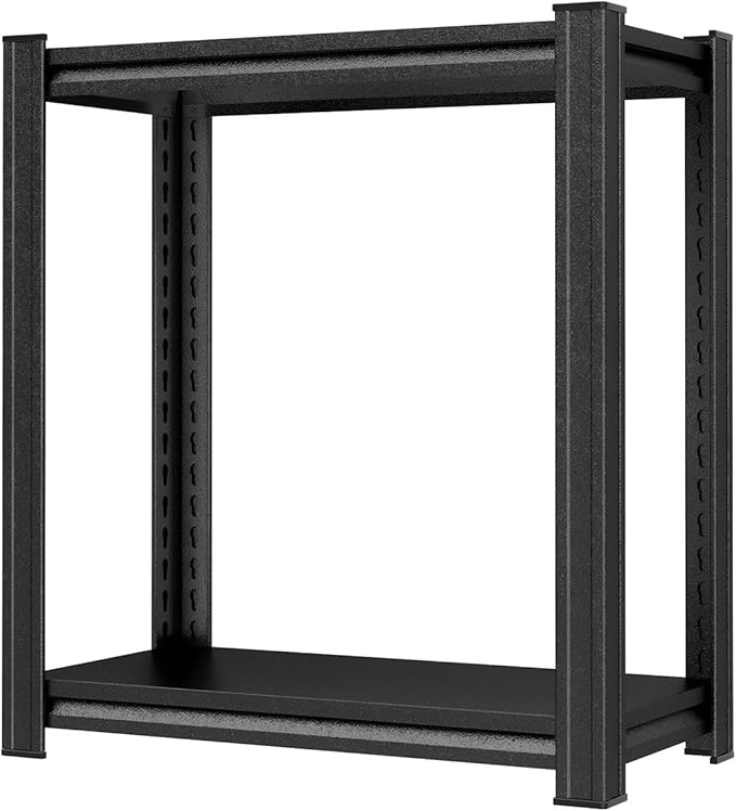 Garage Storage Shelves,5 Tier Shelving Unit, 40 inch Wide, 18” Deep, 78” Tall Organizer Metal Shelf for Basement/Laundry/Pantry Heavy Duty, Adjustable,Easy to Install (2Tier-(13.8"Wx11.8"Dx22.1"H))