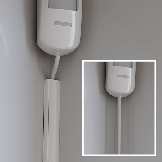 D-Line 30ft White Corner Cable Concealer Multipack, Floor Wire Hider, Quarter Round Cord Cover, Organize Cords in Corners, Floor Molding - 6X 5ft Lengths & Accessories
