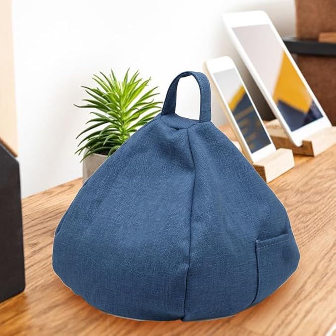 Soft Tablet Pillow Stand - with Pockets, Anti-Fall Book Holder for Bed, Hands-Free Lap Support for Sofa, Lightweight Travel Mount for Car, Phone Glasses Storage Cushion | for Sofa Bed Washroom