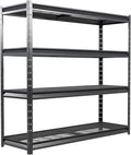 The Atlas 77” Ultra Wide 4-Tier Metal Garage Shelving 10,000 lbs Capacity, 77" W x 24" D x 72" H Heavy Duty Storage Rack, Adjustable Industrial Shelves for Shop Warehouse Basement Pantry