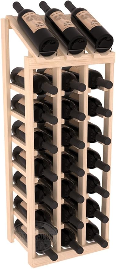 Wine Racks America InstaCellar Display Top Wine Rack Kit - Durable and Expandable Wine Storage System, Pine Unstained - Holds 24 Bottles