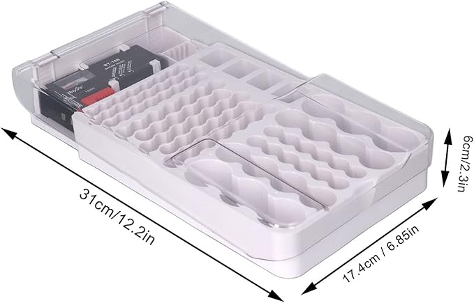 Battery Organizer Storage Box, with Capacity Test Instrument Soft Padding Battery Storage Case Holder