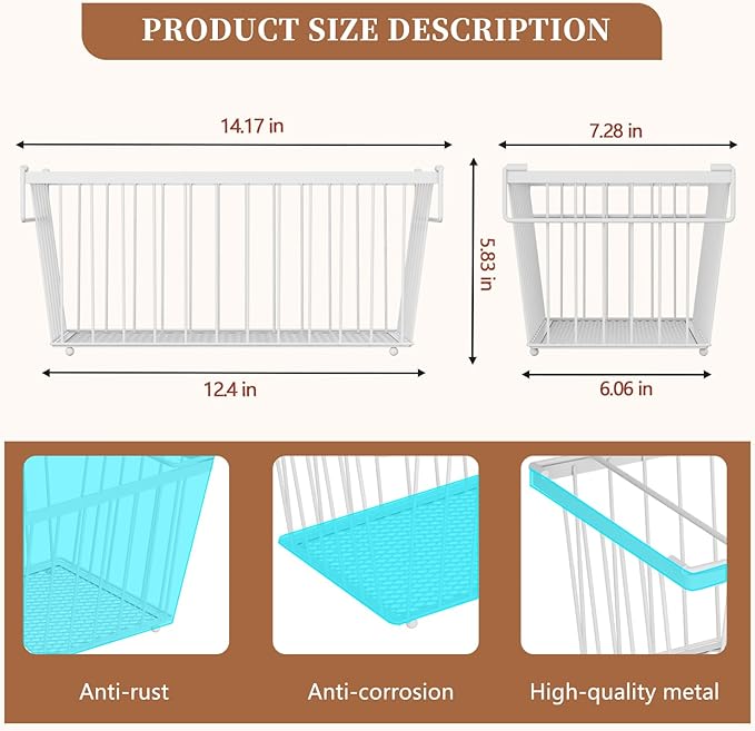Enhanced Leak-Proof Bottom - Freezer Organizer Bins ，5 Pack Stackable Deep Freezer Organizer Bins for 7 Cu.FT Small Chest Freezer，Easy Get Bottom Foods without Digging