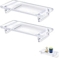 2 Pack Bathroom Tray Countertop Acrylic Vanity Trays Elegant Perfume Trays Organizer Waterproof Decorative Display for Bottles Candles Plants