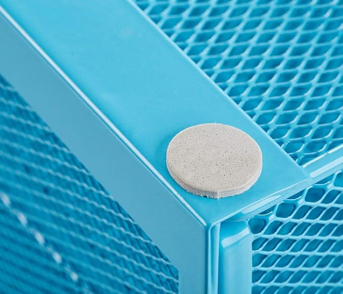 Annova Desk Organizer Wire Mesh 3 Tier Sliding Drawers Paper Sorter/Multifunctional/Premium Solid Construction for Letters, Documents, Mail, Files, Paper, Kids' Art Supplies (Blue)