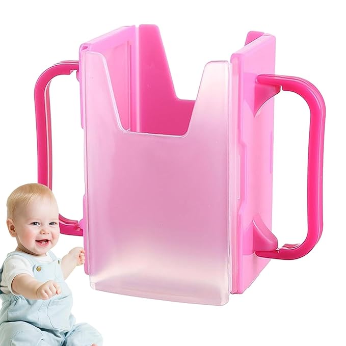 Juice Bag Holder - No Holder for Milk Box,Portable Juice Bag Length Adjustable, Spill Proof Milk Carton Holder for Home, Car, Traveling
