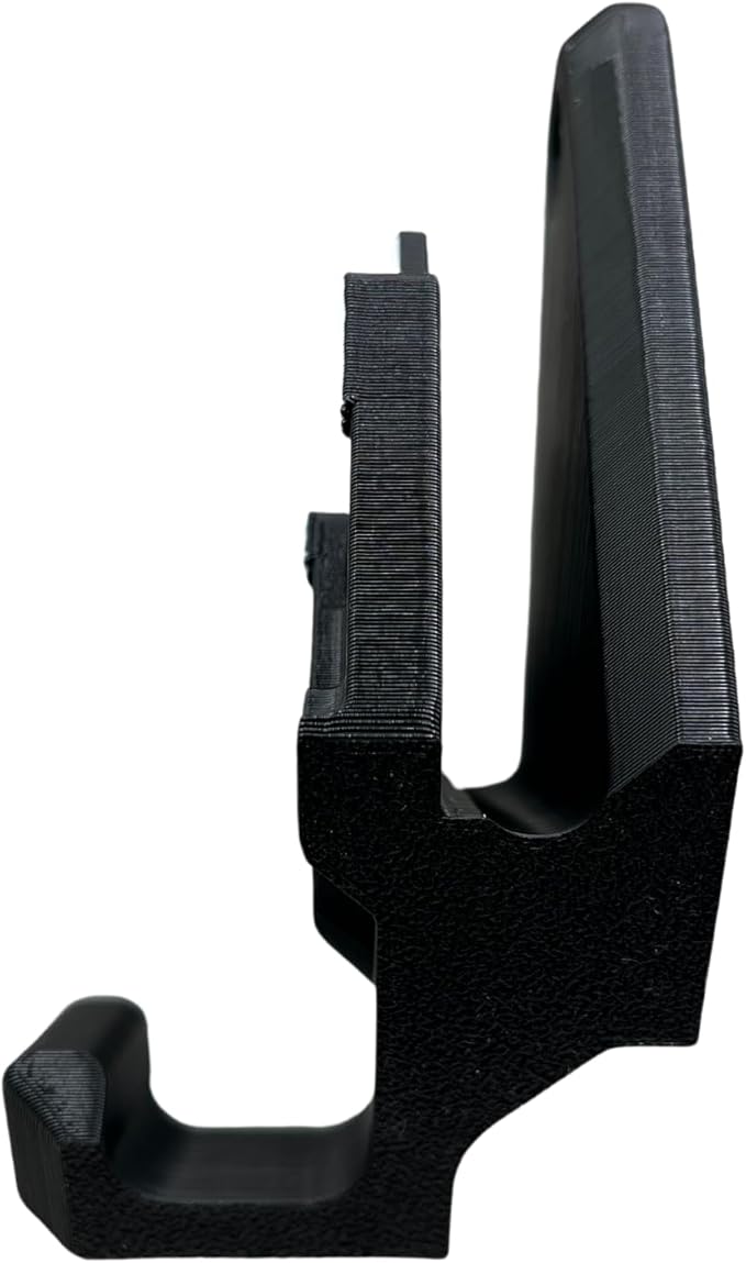 Snowboard Wall Mount with Hooks, Universal Design, Snowboard Rack, Space Saver, Wall Art (Black & White Mountains)