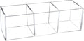dedoot Acrylic Drawer Organizer, Clear 3 Compartment Makeup Organizer and Storage Small Clear Vanity Organizers for Makeup Brush, Home and Office Supplies, 7x2x2inch