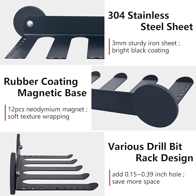 MUTUACTOR Power Tool Organizers and Storage Drill Tools Holder Magnetic Mount,1PCS Heavy Duty Magnetic Tool Holder,Utility Storage Rack for Garage,Warehouse,Clearance,Hand Tools,Workshop,Shed