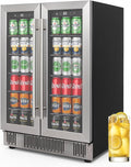 Beverage Refrigerator Cooler, 190 Can Mini Fridge Glass Door for Drinks Soda, Beer, or Wine - Small Refrigerator for Office Bedroom Home Bar, Adjustable Shelves, 6.0 Cu.Ft, Silver