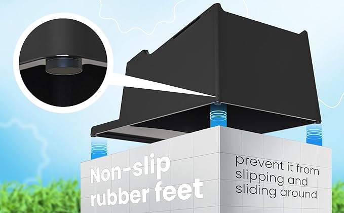 TidyFriend 2 Pack Liquid Laundry Detergent Holder Stand with Drip Tray & Rubber-Grip Feet, Stand for Laundry Room Organization and Storage, Fabric Softener Dispenser with Cup Holder (Black)