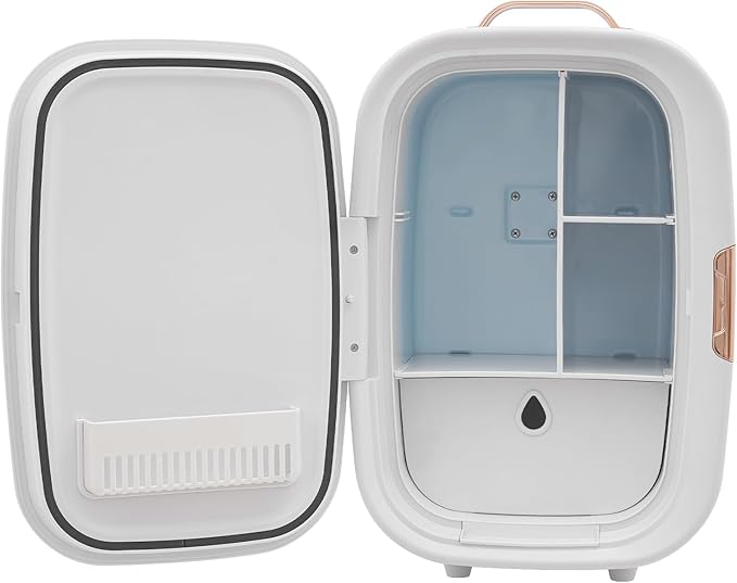 12.68Qt Portable Small Refrigerator Cosmetics Refrigerator Mini Fridge with Constant Temperature( 4-60℃/39.2-140℉) Personal Beauty Fridge for Bedrooms, Offices, Dormitories, Dressing Rooms(White)