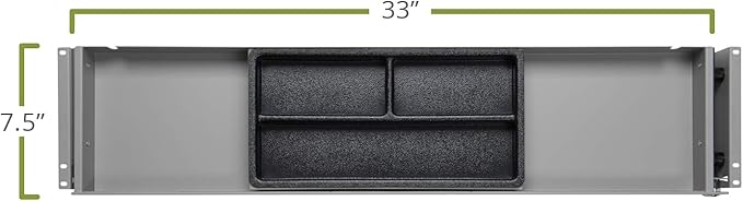 PERFECT POSTURE Under Desk Storage Drawer With Lock – Slim Pen & Pencil Drawer for Regular & Sit-Stand Standing Desks, Gray (33” x 7.5”)