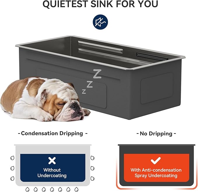 Lordear 30 Inch Undermount Waterfall Kitchen Sink - 30 Inch Undermount Kitchen Sinks Workstation 16 Gauge Single Bowl Handmade Under Counter Smart Kitchen Sink