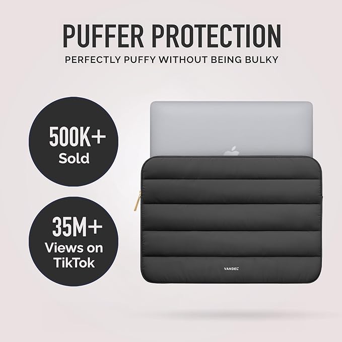 Vandel - The Original Puffy Laptop Sleeve 15-16 Inch Sleeve for Women and Men MacBook Pro 16 in Case, Cute Computer Bag 15.6 Inch HP Carrying Case - Apple, Asus, Dell, HP Laptop Case 15.6 Cover