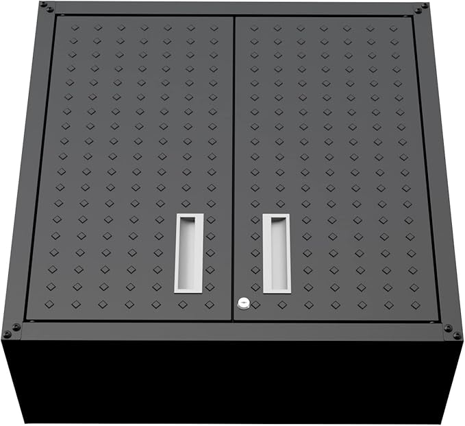 Manhattan Comfort Fortress Storage Units, Charcoal Gray