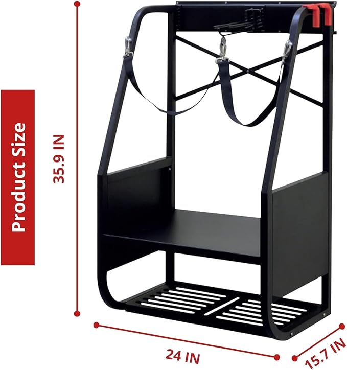 WALMANN Wall Mount Golf Bag Organizer Extra Large 2 Golf Bags Stand Golfing Equipment and Accessories Storage Rack for Garage Shed Basement