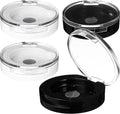 FRCOLOR 4Pcs Empty Magnetic Eyeshadow Cases Small Round Single Color Makeup Palette DIY Refillable Eyeshadow Container Lipstick Pallet Pans for Lipstick Blush Powder 1.57X1.57X0.47in