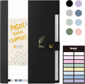 Sooez File Folders Organizer, Folders with 8 Pockets, Folders for Documents w/Sticker, Accordion File Organizer, Paper Receipt Bill Filing Organizer, School College Office Travel Essentials Supplies