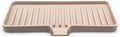 Happitasa Silicone Soap Dish Tray and Sponge Holder with Drain Chute | Bathroom and Kitchen Sink Organizer Caddy (Sand Dollar, 9"x3.5", 5.6 Ounces)