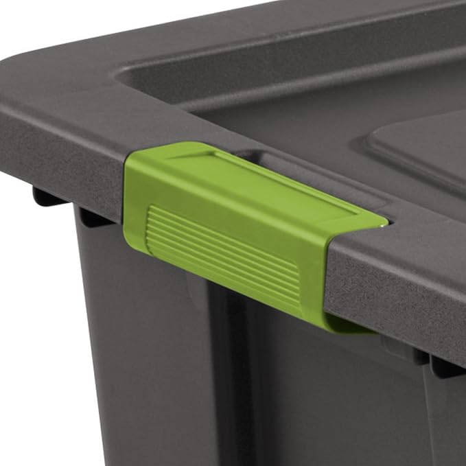 Sterilite 8-Pack Storage Bins with Lids, Heavy Duty Totes, Tuff1, 30 Gallon, Flat Gray