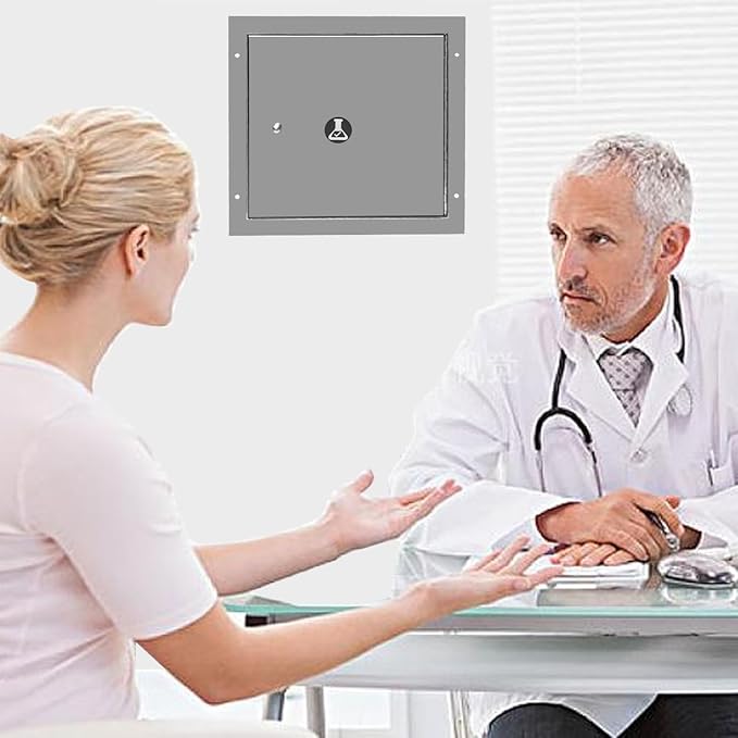 Pass Through Specimen Cabinet Stainless Steel Specimen Box with Pass Tray and Dual Sided Access Window Doors
