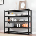 Storage Shelving Unit Height Adjustable Heavy Duty Garage Shelves Metal Utility Rack for Kitchen Pantry Basement Pantry Warehouse Laundry Black 72" H x 60" W x 23.7" D 5-Tier 3250LBS