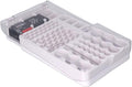 Battery Organizer Storage Box, with Capacity Test Instrument Soft Padding Battery Storage Case Holder