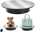 Rotating Display Stand Turntable Stand Black Spinning Stand for Product Shows with Telecontroller,7.87inch /17.6lbs Max Load,Black Round