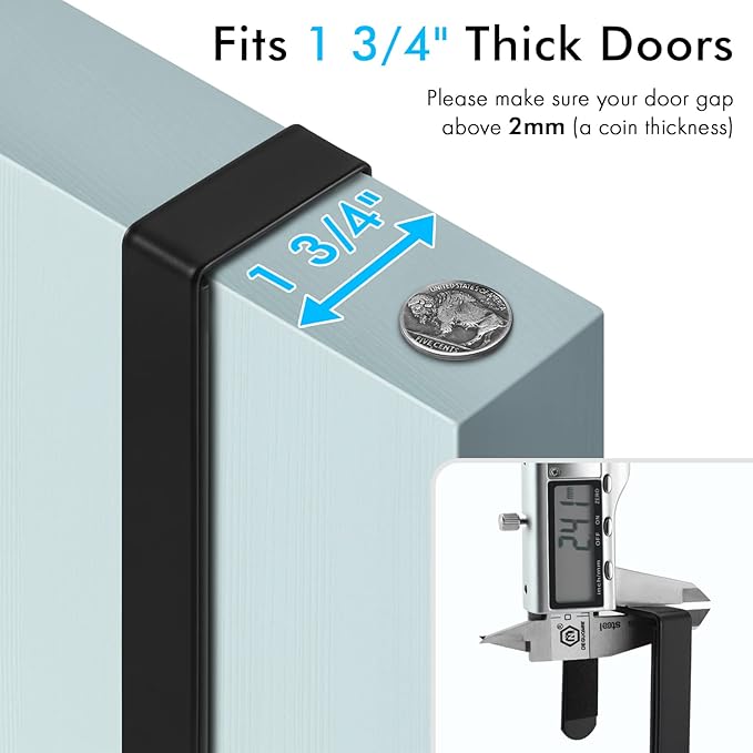 KES Over The Door Ironing Board Holder Door Mount T Shape Ironing Board Hanger Iron Holder Fit for 1 3/4 Doors Matte Black, HIR500B-BK